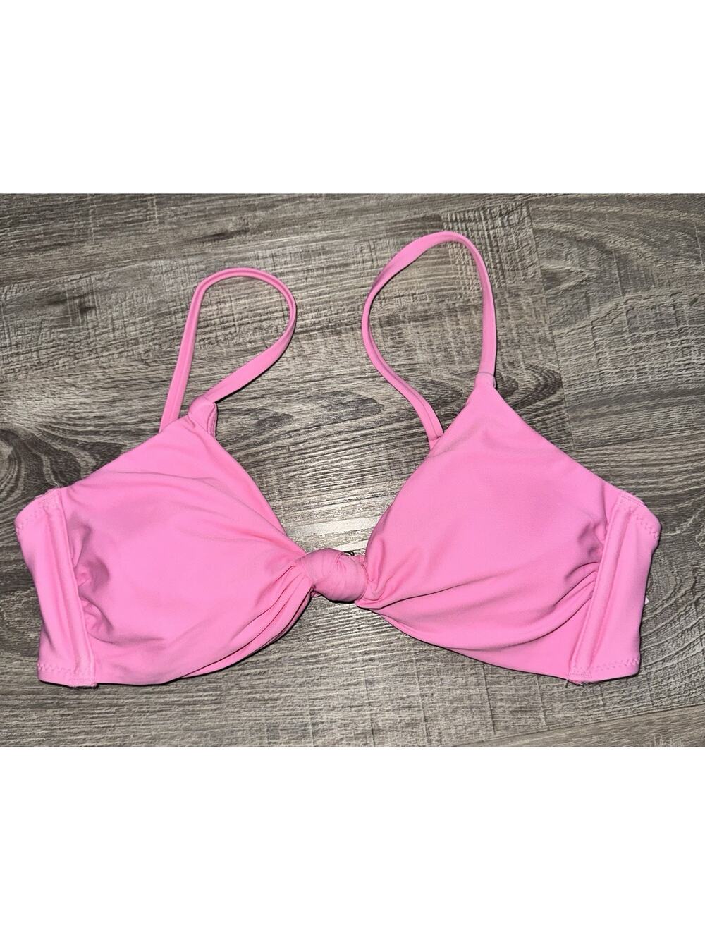 Wild Fable Pink Bikini Top Womens Medium Knot Front Swim Top Removable Pads